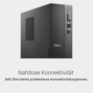 PC Desktop Dell Slim ECS1250, Intel Core i3-14100, 8GB RAM, 512GB SSD, Negru - Img 2