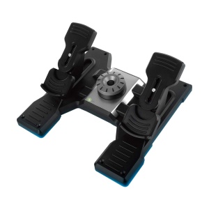 Pedale de zbor Logitech G Saitek Pro Flight, cu frana de deget, USB, negru - Img 3