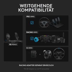 Pedale Logitech G RS Loadcell 75 kg Design Modular Culoare Negru - Img 6