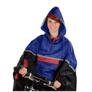 Pelerina de ploaie Fischer Regenponcho Deluxe, impermeabila, cu buzunar si reflectorizante