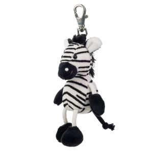 Peluche Zebra Nala - Schaffer 0262 - 12 cm - Negru si Alb, cu Karabiner