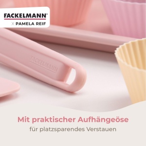 Pensula de bucatarie Fackelmann 26554 Silicon Pastel Roz Rezistenta la temperaturi - Img 4