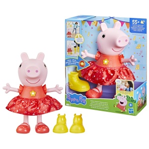 Peppa Pig, Papusa La fete aux puddles de mud, versiune franceza, roz