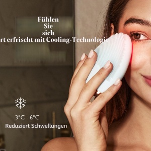Perie de curatare faciala Silkn Bright Lux, 4-in-1, tehnologie infrarosu, albastra - Img 6
