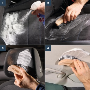Perie de curatare SONAX TextilLederBurste, ergonomica, 1 buc, pentru textile si piele - Img 6