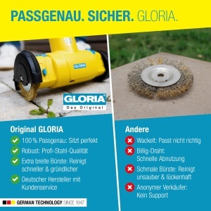 Perie de Fuga GLORIA Stahldraht 4er Set Accesorii pentru MultiBrush si WeedBrush - Img 2