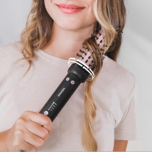 Perie de indreptat Cecotec Bamba InstantCare Curly AirFlow Se usuca si se onduleaza cilindru de 34 mm acoperire ceramica cap rotativ pentru toate tipu - Img 6