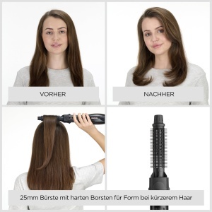 Perie de par BaByliss Smooth Finish 1200, 1200W, Ioni, NegruRoz - Img 4