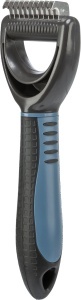 Perie pentru descalcit TRIXIE 1 cm Zinkenlange, Ergonomic, NegruAlbastru