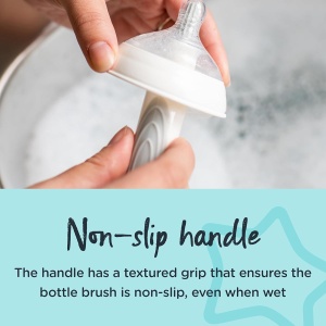 Perie pentru Sticle si Suporturi Tommee Tippee, RozAlbastru, BPA-Free - Img 6