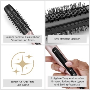 Perie termica BaByliss HSB200E 38mm Control ionic anti-frizz 4 setari de temperatura - Img 2
