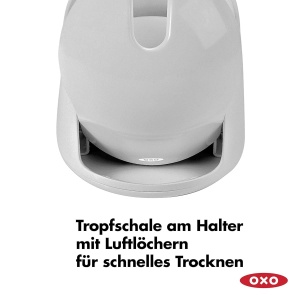 Perie WC OXO Good Grips Compacta cu Suport, Culoare Gri, Design Ergonomic - Img 4