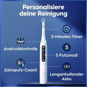 Periuta de dinti electrica Oral-B iO Series 5, Alb, 5 programe, tehnologie magnetica - Img 4
