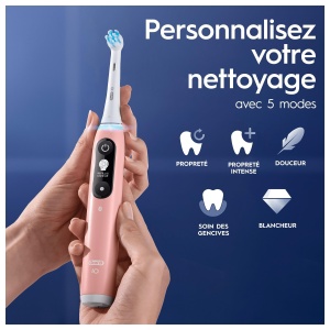 Periuta de dinti electrica Oral-B iO Series 6N, Bluetooth, 5 moduri de curatare, AlbRoz - Img 4