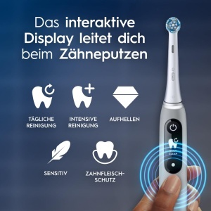 Periuta electrica Oral-B iO Series 6 Plus Sensitive Edition 5 programe display interactiv gri opal - Img 4
