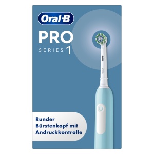 Periuta electrica Oral-B Pro Series 1 Albastra 3 moduri de curatare cu senzor de presiune si etui de calatorie