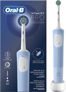 Periuta electrica Oral-B Pro Vitality, albastra, cu 1 cap de periere - Img 2