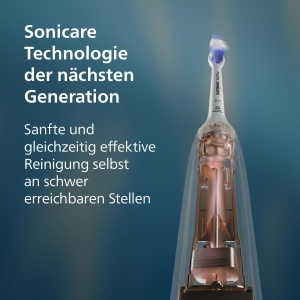 Periuta Electrica Philips Sonicare 5500 HX711901 Alb si Navy 2 Putzmoduri Andruckkontrolle - Img 3