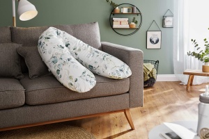 Perna de alaptare Rotho Babydesign Multi 190 x 35 cm Natural Leaves - Img 2