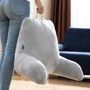 Perna de citit InnovaGoods Huglow cu brate, ergonomica, gri - Img 9