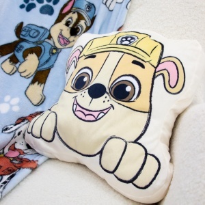 Perna decorativa Paw Patrol Chase si Rubble, reversibila, 35x35 cm, moale - Img 3