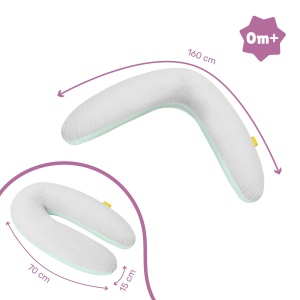 Perna pentru alaptare si sarcina Badabulle Fluffy, 150cm, ergonomica - Img 6
