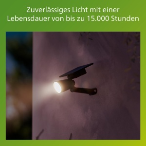 Philips Ashlyn Solar Spot/Lampa de perete pentru exterior, 2700 K, 150 lm, Negru - Img 5