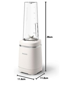 Philips Blender - Eco Conscious Edition, 350 wati, tehnologie ProBlend, cupa Tritan Renew(tm), fara BPA, alb matase mat (HR2500/00) - Img 7