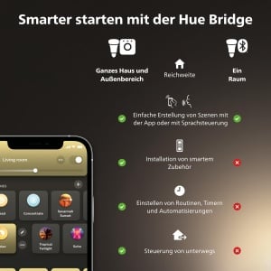 Philips Hue White E27 Four-Pack 4x800lm, lumina alba calda, reglabil, controlabil prin aplicatie, compatibil cu Amazon Alexa (Echo, Echo Dot) - Img 7