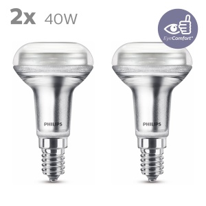 Philips LED Classic E14 40W R50 Reflector Argintiu Lumina Calda 2 Bucati - Img 3
