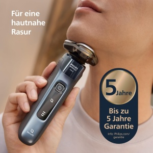 Philips Shaver i9000, aparat de ras electric umed si uscat pentru barbati cu aparat de tuns integrat, albastru porumbel, statie de curatare, statie de incarcare si geanta de calatorie (model X9001/30) - Img 2
