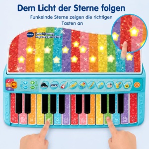 Pian pentru copii VTech Leuchtendes Regenbogenklavier, 25 taste, colorat - Img 3