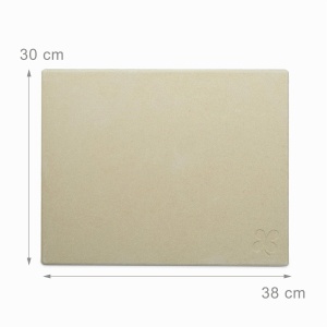 Piatra de copt Relaxdays 3 cm cu suport metalic si spatula din lemn, 38x30 cm - Img 5