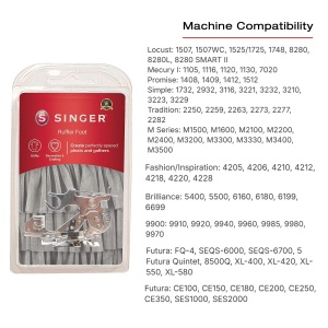 Piciorus pentru Falduri SINGER Ruffler, Falduri Perfect Distribuite, Compatibil cu Nahoine - Img 3