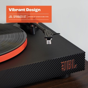 Pickup vinil JBL Spinner BT, Bluetooth aptX HD, negru si portocaliu - Img 9