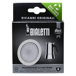 Piese de Schimb Bialetti pentru Espressor Cafea 6 Cani, Gri, Silicon si Otel Inoxidabil