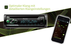 Pioneer DEH-S410DAB Radio auto 1DIN Tuner CD cu DAB si RDS MP3 Intrare USB si AUX Control iPhone Aplicatia ARC Egalizator cu 5 benzi Iluminare RGB m d - Img 4