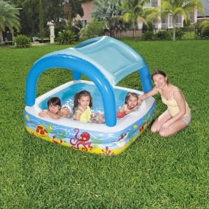 Piscina pentru copii Bestway Canopy Play 147x147x122 cm cu acoperis detasabil - Img 4