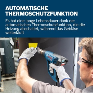 Pistol de aer cald Bosch Professional GHG 23-66, 650 C, 10 trepte de aer - Img 2