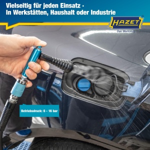 Pistol de aer HAZET 9040T-1, 6-16 bar, cu duza de amestec, ergonomic - Img 2
