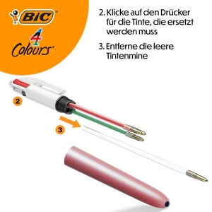 Pix BIC 4 Colours Pearl, 5 culori, design legendar, 1.0 mm - Img 6