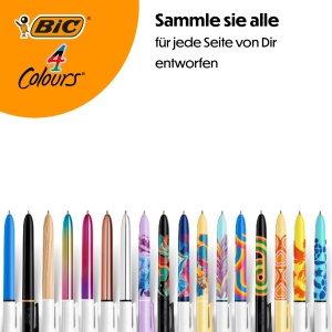 Pix BIC 4 Colours Smooth cu 4 culori, varf mediu de 1mm, set 5 bucati - Img 9
