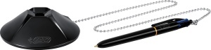 Pix BIC 4 Culori cu Stativ si Lant de 58 cm, Reincarcabil, Documente - Img 4