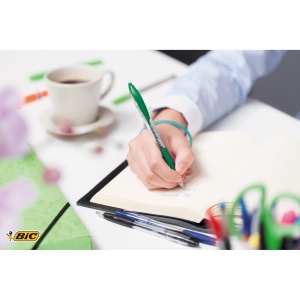 Pix BIC Atlantis Classic 0,32 mm Negru, Gummierte Griffzone, Transparent - Img 2