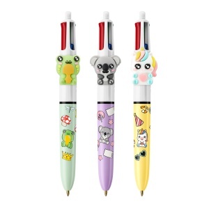 Pix BIC Vibbies Mini 4 Culori, 0,32 mm, Set 6 Bucati cu Figurine - Img 2