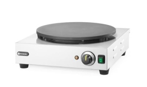 Placa de clatite HENDI, Aparat de clatite, Distributie uniforma a caldurii, incl. Spatula de clatite din lemn, Temperatura reglabila continuu de la 50deg-250degC, 230V, 3000W, 470x509x(H)161mm, Otel inoxidabil - Img 2