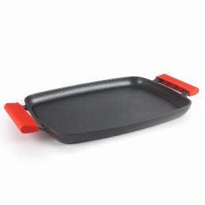 Placa de gratar Lacor 24347, Aluminiu, Antiaderenta, 34 x 25 cm, Negru