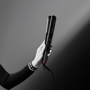 Placa de par Rowenta x Karl Lagerfeld SF467L Negru-Rosu Keratin Glow 2-in-1 Straight Curl - Img 6