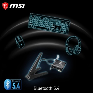 Placa de retea MSI Herald BE9400 WiFi 7 PCIe, Tri-Band, 5.8 Gbits, Bluetooth 5.4 - Img 5