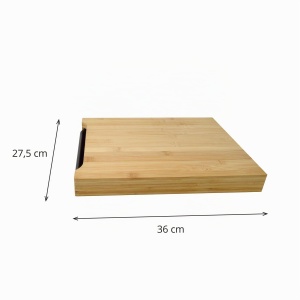 Placa de taiat Jocca 1635 din bambus cu tavita detasabila, 36x27.5 cm - Img 2